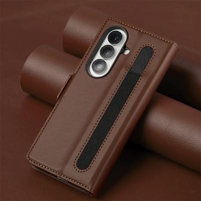 PU Leather Phone Case Wallet for Samsung Galaxy Z Fold with Pen Slot And Card Holder Compatible with Z Fold 7 6 5 4 3