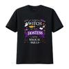 Ain T A Witch Gastgeberin Mit Magischen Fähigkeiten Halloween Damen Shirt Schwarz Groß vintage Gewaschen Grafik Atmungsaktiv Lässig Leicht
