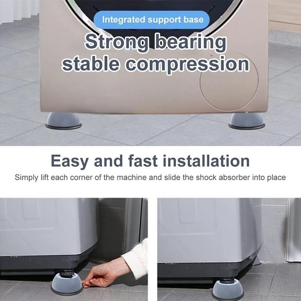 4 ks Univerzální antivibrační podložky Pračka Gumová podložka na nohy Antivibrační podložka pro zvedání podnoží snižující hluk nábytku