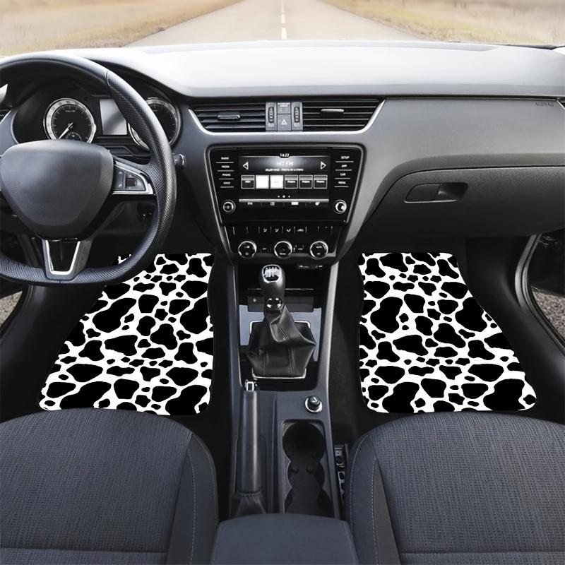 4 Sets Sexy Leopardenmuster Auto-Fußmatten-Sets, Elegante Auto-Innenraum-Dekorations-Teppiche, Universelle Rutschfeste Auto-Fußmatten
