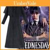 Wednesday Addams Cosplay-Kostüm aus Staffel 2 mit Polyesterblazer für Halloween-Partys