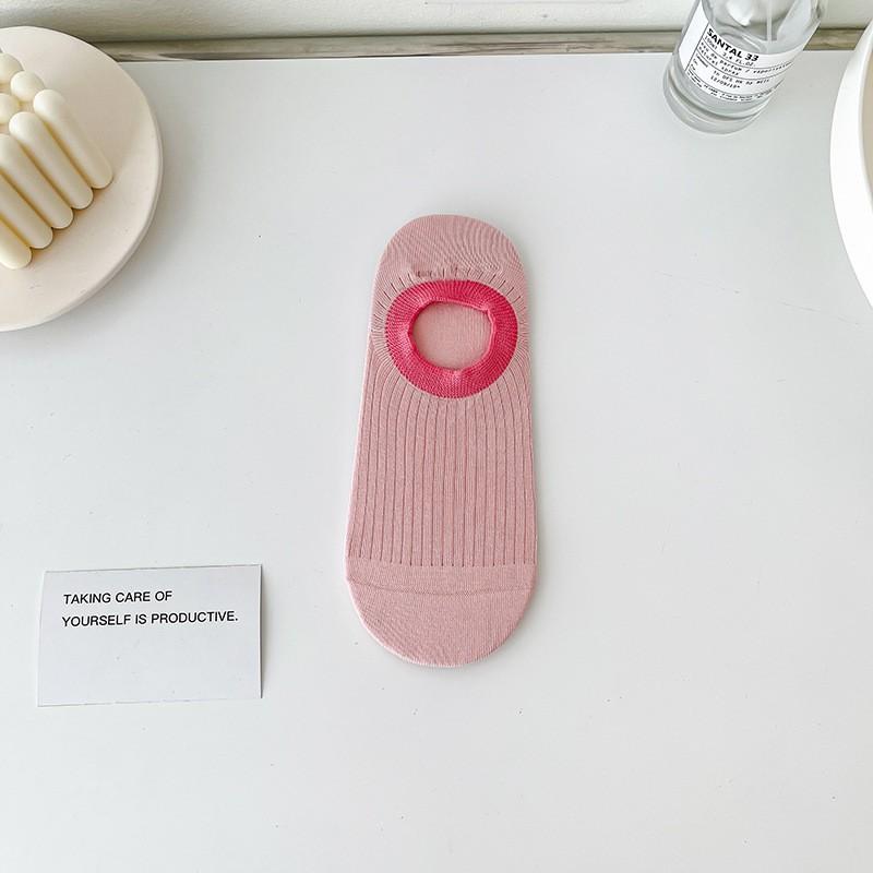 Ice Cream Boat Socks ~ Sweet And Cute Heel Socks Simple Candy Color Breathable Sweat-Absorbing Invisible Socks