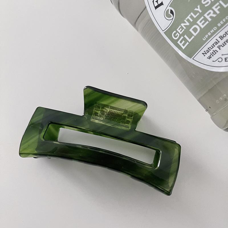 Hochwertige grüne Twill-Acetat-Klammer sanfte Hinterkopf-Haarklammer Bade-Haarklammer Haarnadel Kopfschmuck