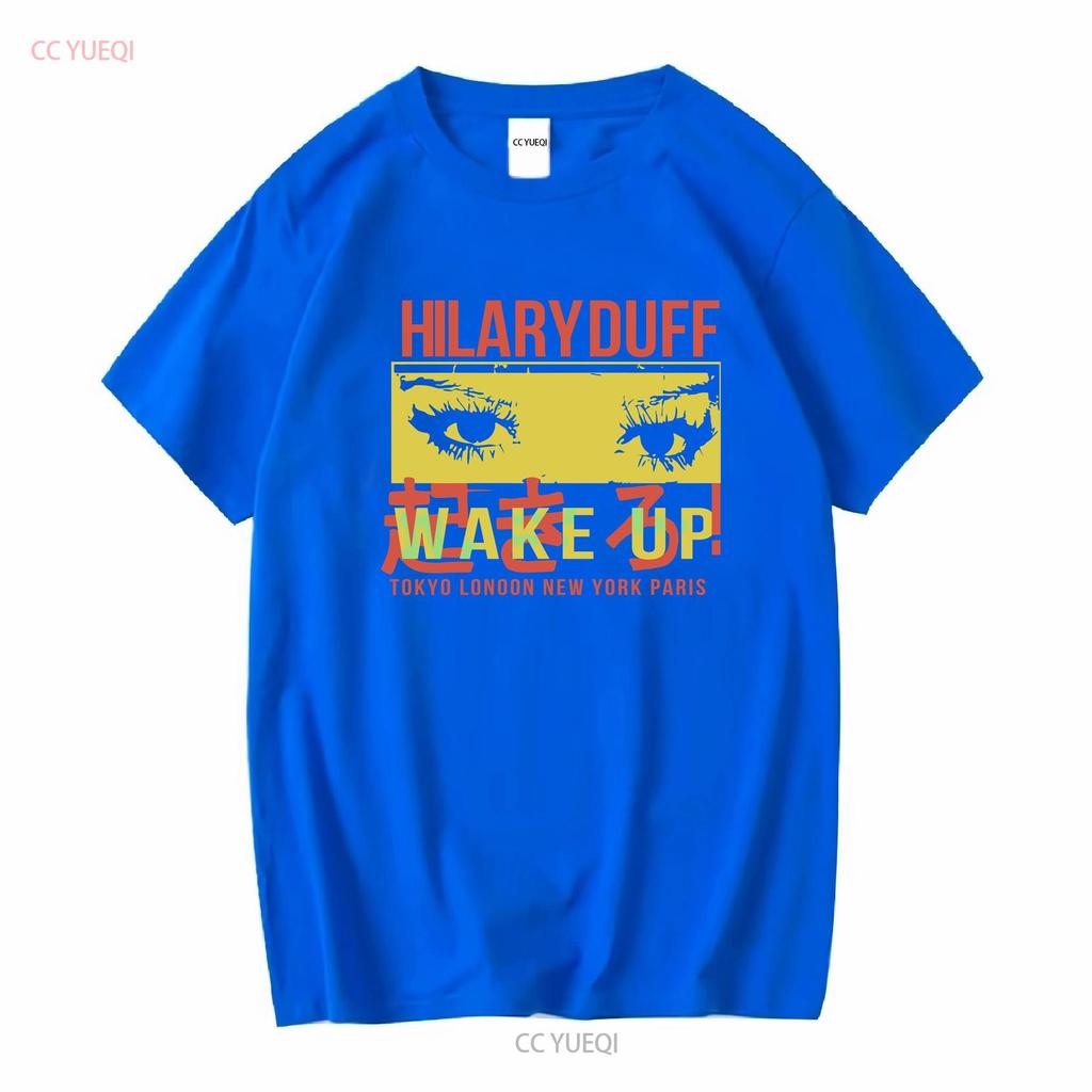 Vintage Hilary Duff Wake up Song Album Most Wanted T shirt 3A696 long or short sleeves vintage Washed Versatile Soft graphic