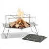 Tokyo Camp HAKOSUKA Foldable Fire Pit - A4 Size, Compact, Lightweight (985g), Stainless Steel, Perfect for Solo Camping, Outdoors, and BBQ.