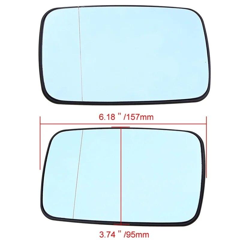 Auto auto levá/pravá strana vyhřívané sklo zpětného zrcátka pro BMW E46 4dveřové 1998-2006 Modrá čočka zrcátka Coche Espejo