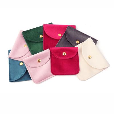 Bolsa para Joyas Botón a Presión Bolsa de Terciopelo Suave Sobre Bolsa para Embalaje de Joyas Regalo de Boda Pulsera Collar Pendientes Anillos Almacenamiento