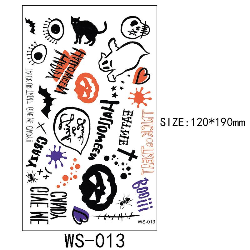 Halloween Tetovací samolepka Rána Jizva Horor Zábavný Kostýmová párty Samolepka na obličej Tetování