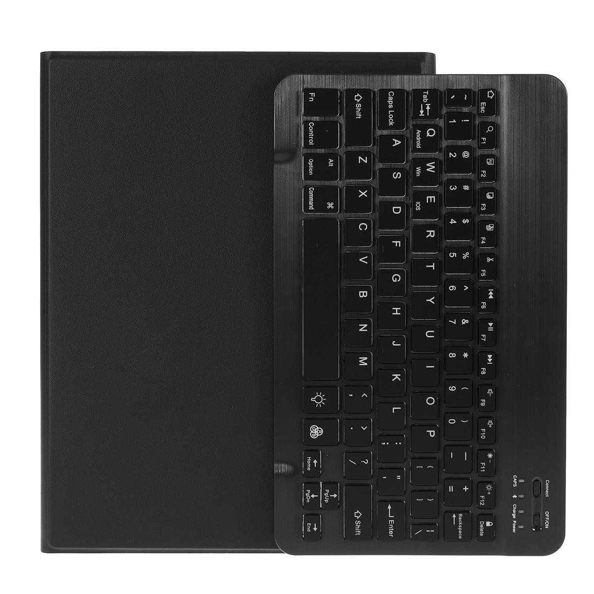 

2 in 1 Bluetooth-compatible Keyboard Leather Tablet Case with Pen Slot for iPad 10.2 (2021)/(2020)/(2019) (A102B) [Backlight Version] Dark Blue