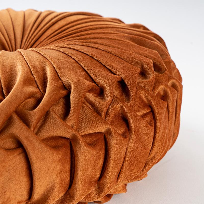 round orange pillows