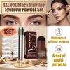 EELHOE Black Hairline Eyebrow Powder Set Lazy Multi-purpose Shadow Powder Eyebrow Hairline Filling Waterproof Daily Makeup 1set