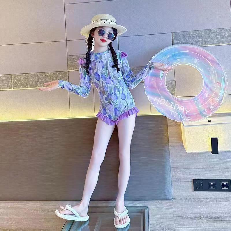 2025 Girls' Princess Style One-Piece Swimsuit for Medium and Large Children