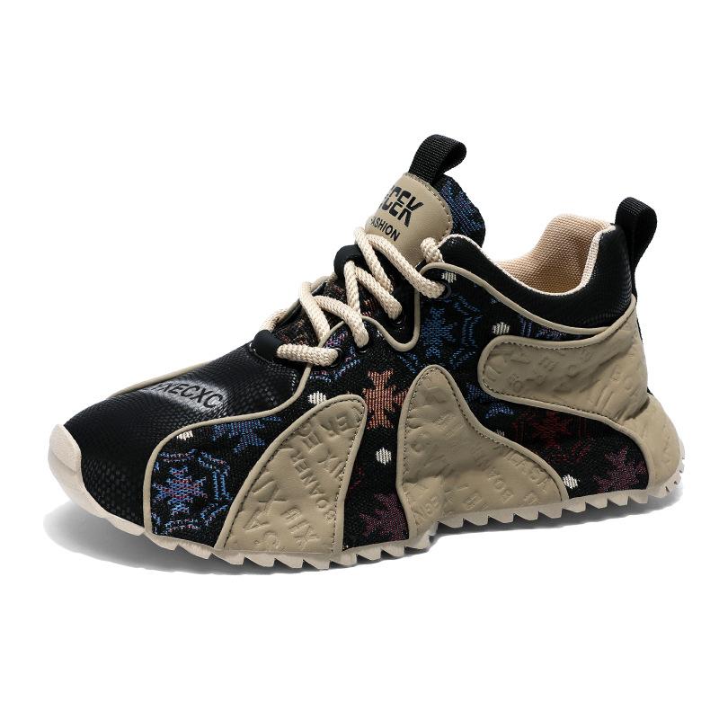 

Men s sports and leisure running thick-soled heightening dad trendy shoes autumn and winter new trendy personalized snowflake men s shoes 44