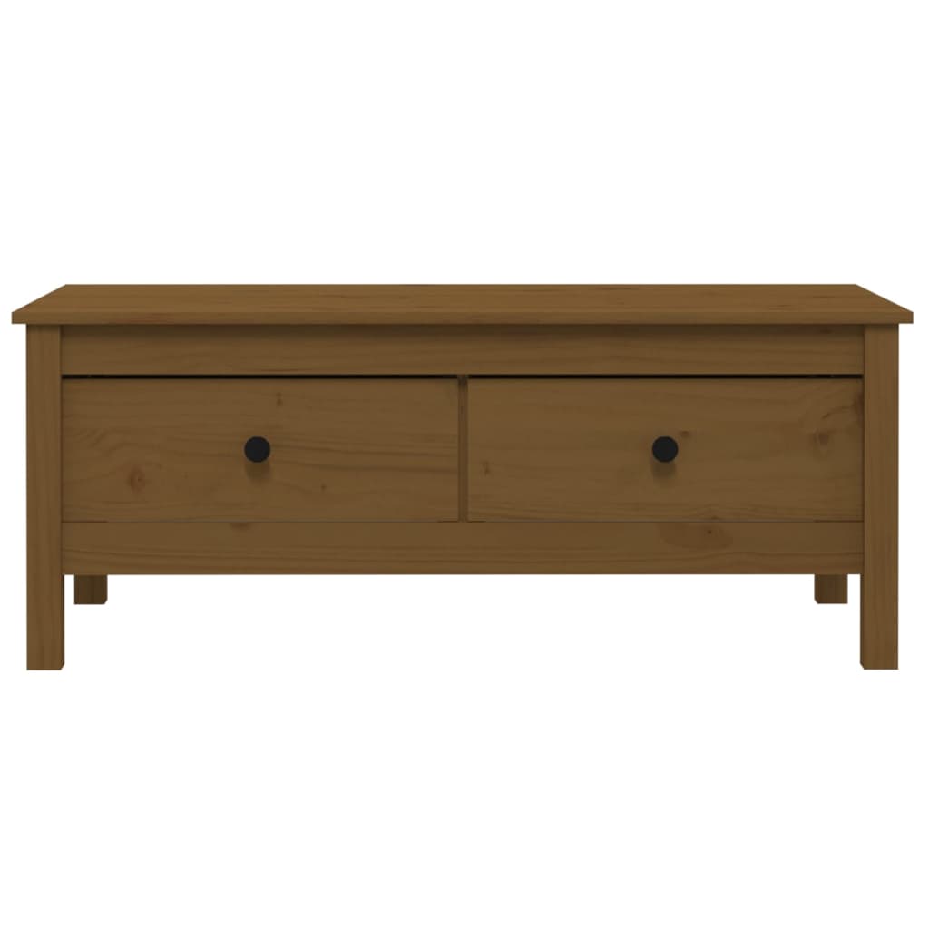  Coffee Table, Honey Brown, 100x50x40 Cm, Solid Pine Wood