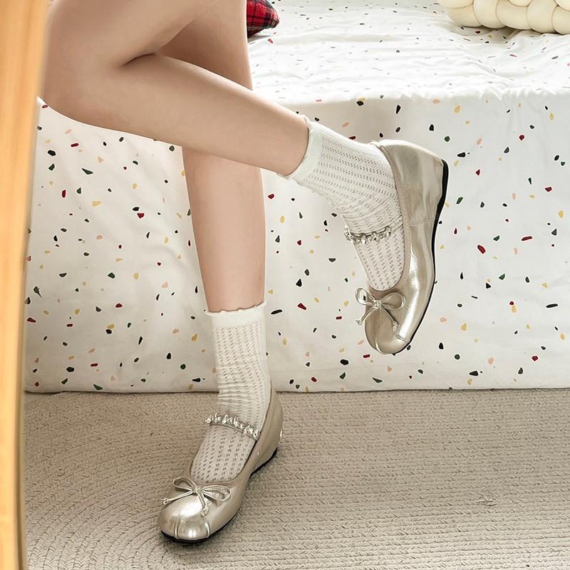 Retro skirt with flat bottom inner height increase shallow mouth single shoes women's 2025 new summer fairy style versatile Mary Jane shoes