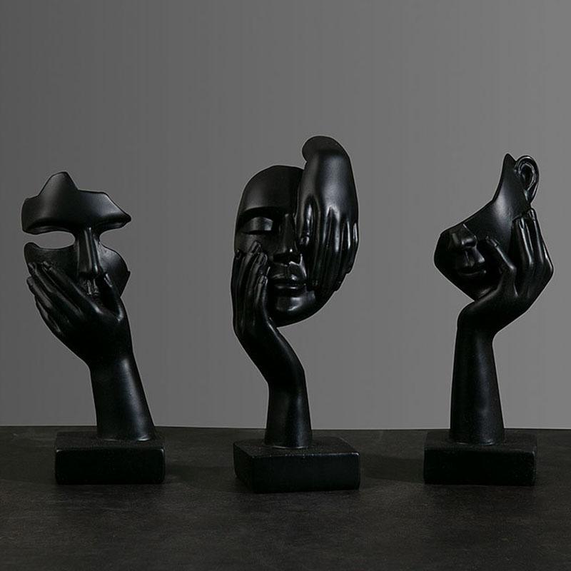Moderne Abstrakte Figuren Büro Schreibtisch Dekoration Zubehör Figur Statue Moderne Kunst Zuhause Schlafzimmer Wohnzimmer Innendekor