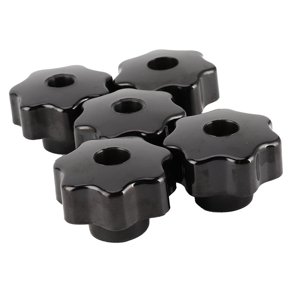 5 Stück Klemmknopf mit Innengewinde Industrieausrüstung 7-Stern Durchgangslochmuttern CM12x50