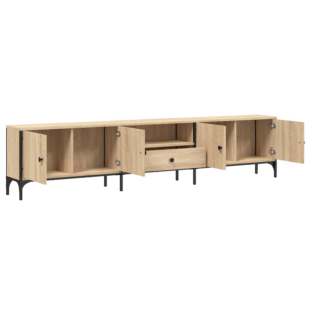 TV Cabinet with Drawer Sonoma Oak Finish 200 x 25 x 44 cm Engineered Wood