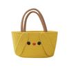 Summer Cute Bunny Portable Tote Bag Women's Fashion Messenger Woven Bag Seaside Beach Vegetable Basket