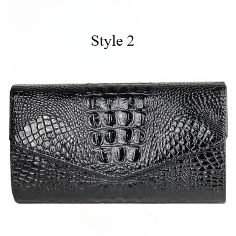 

Сумка женская модная сумка женская сумка большая вместимость крокодиловый узор сумка через плечо Style 2 чёрный