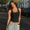 2025 Sommer Damen figurbetontes Racerback U-Ausschnitt Tanktop