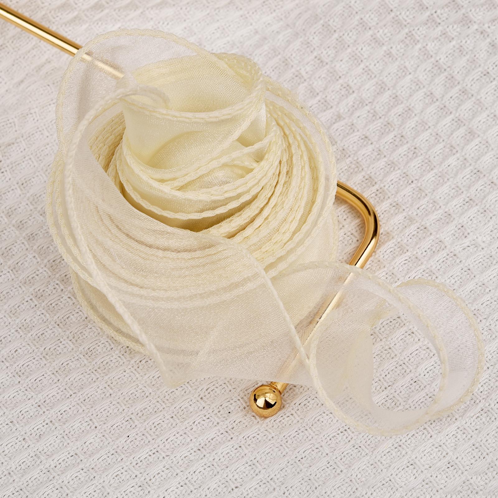 

2.2/10M Sheer Chiffon Ribbon Organza Satin Ribbons For Gift Wrapping Decoration Wedding Bouquets Wreath Sewing Supplies Fabric 2.2 M