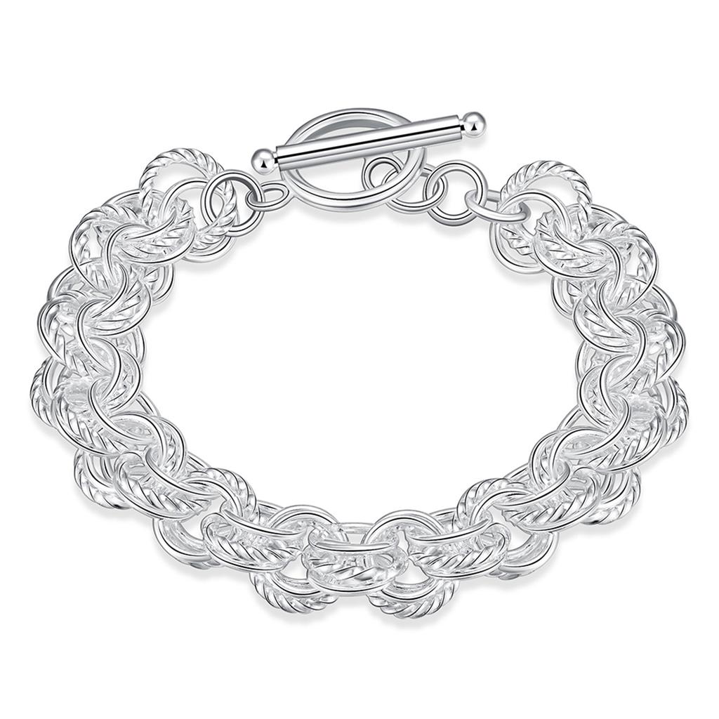 Fashion Jewelry  Sterling  Bracelet Unique Design Bracelet for Women Men Party Wedding Jewelry Gifts