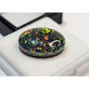 Natural Australian Black Fire Opal Oval Cabochon 6-7 Ct Fabulous Loose Gemstone