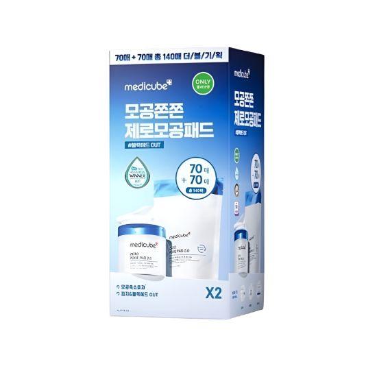 Medicube Zero Pore Pad Exfoliating Toner Pad Pore Care Facial Pads Set 70+70 Sheets