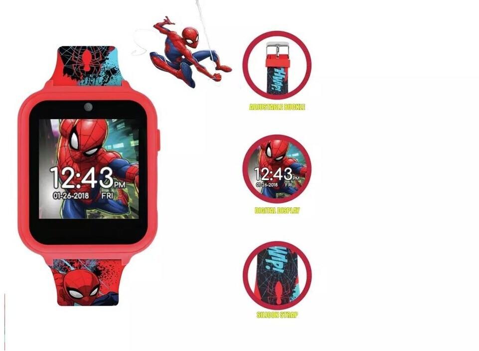 Disney Spiderman Digitaluhr, mehrfarbiges Silikonarmband, Kinder (SPD4588)