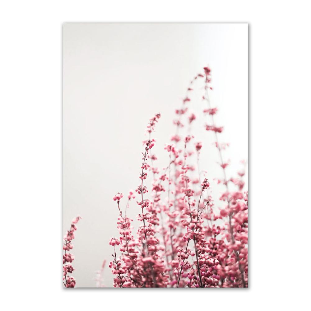 Città moderna Scenario rosa Pittura su tela Wall Art Poster e stampe Fiore di Begonia Retro Car Bike Immagini per la decorazione del soggiorno