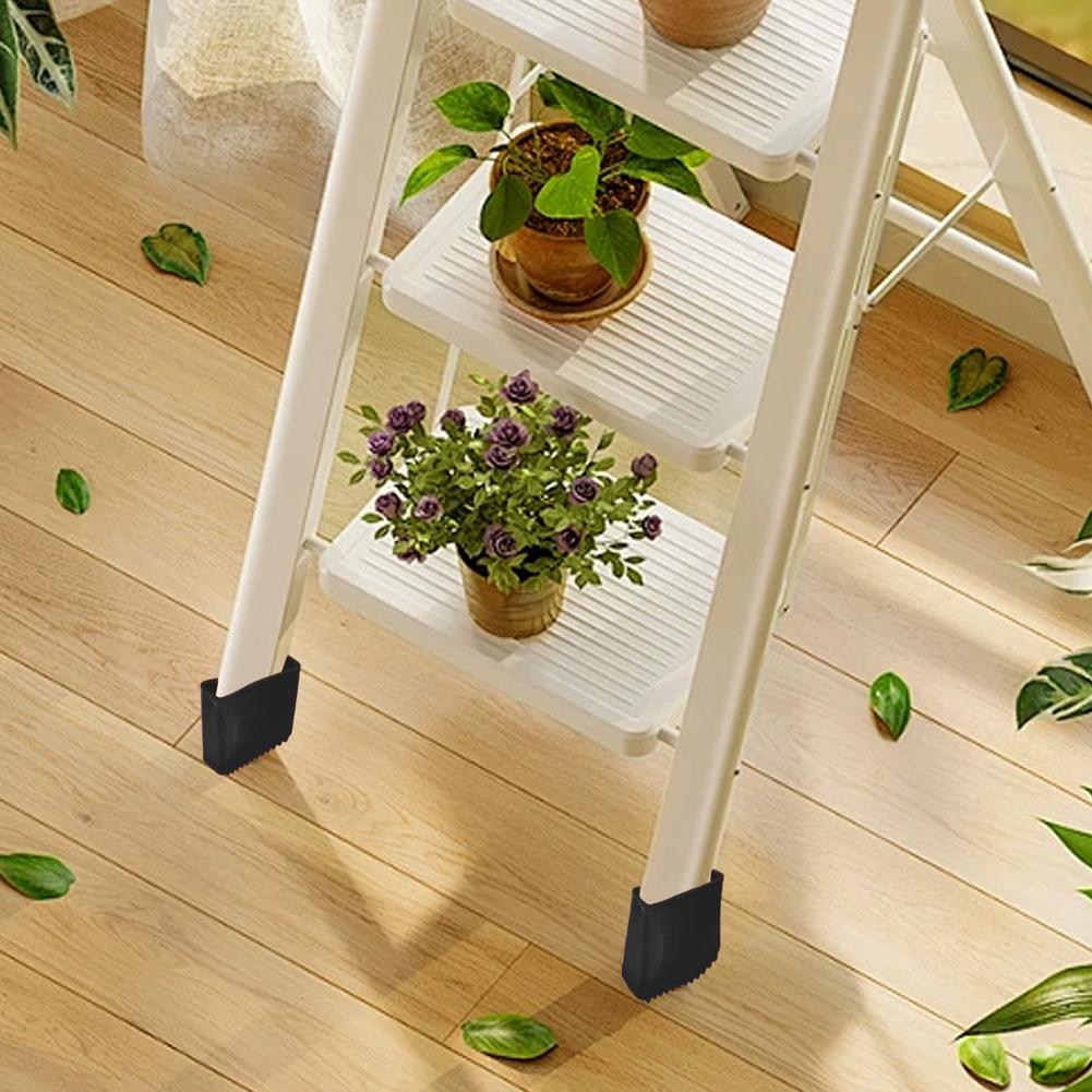 For Home Use For Ladder Maintenance Ladder Foot Covers Rubber Ladder Foot Pads Stability Feet Deep Groove Traction