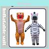 Disfraz Inflable Divertidísimo de Tigre Cebra Para Adultos Perfecto Para Fiestas de Halloween