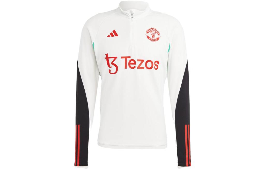 Adidas Manchester United Soccer Jerseys Men's White Thickened Straight Fit IA7292