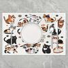 1PC Cat Placemats Cats Print PlacematsorDining Table Indoor Outdoor Kitchen Table Mats Placemat Room Decor Cute Kitten