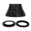 9 Stück Step-Up / Step-Down Objektivfilter-Ringadapter-Set Metallfilter-Adapterring 37-82mm 82-37mm Fassung