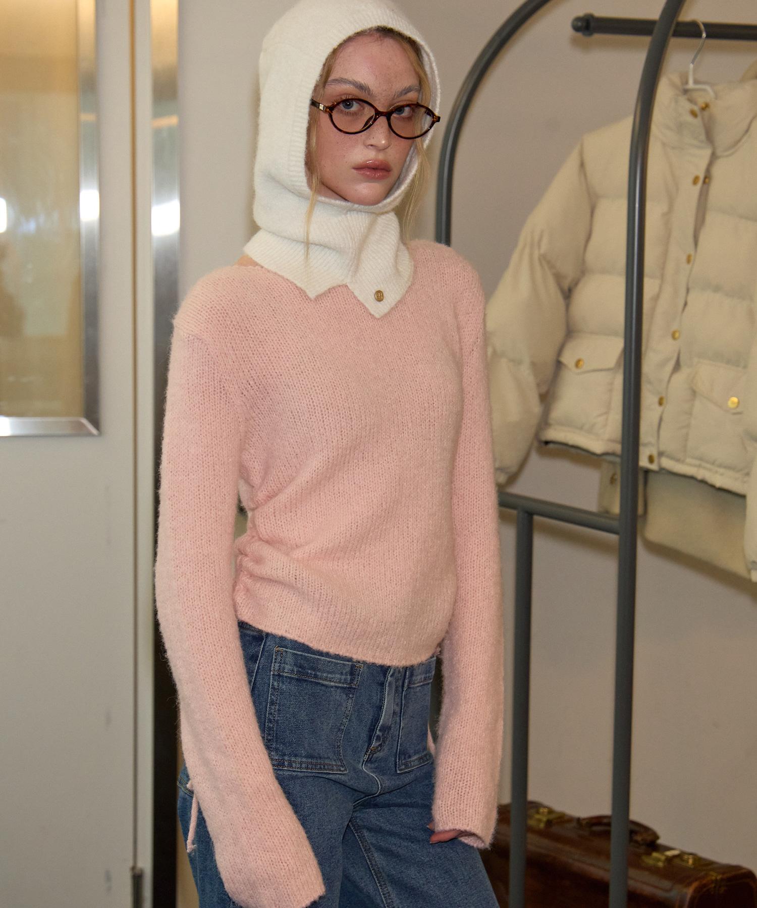 Salon De Yon Ribbon Shirring Knit_ Pink S
