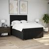 VidaXL Slat Bed Base with Mattress Black 140x190 Cm Fabric 3291658