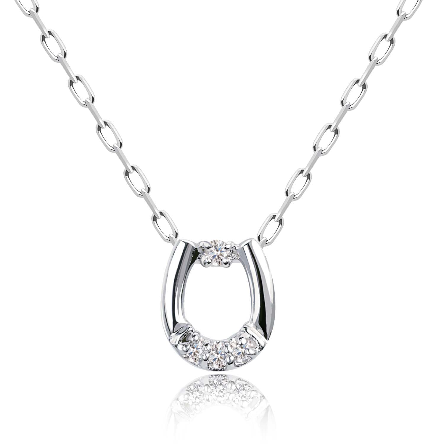 

Діамантове намисто «Підкова» PT900 Platinum PLATINUM Collection [Lara Christie] 0.03ct lp71-0013-pt платиновий