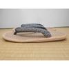 Used Snowy grass, linen surface setta, leather sole LL, crepe Qinghai wave pattern, 26.5-28.5cm, also suitable for yukata