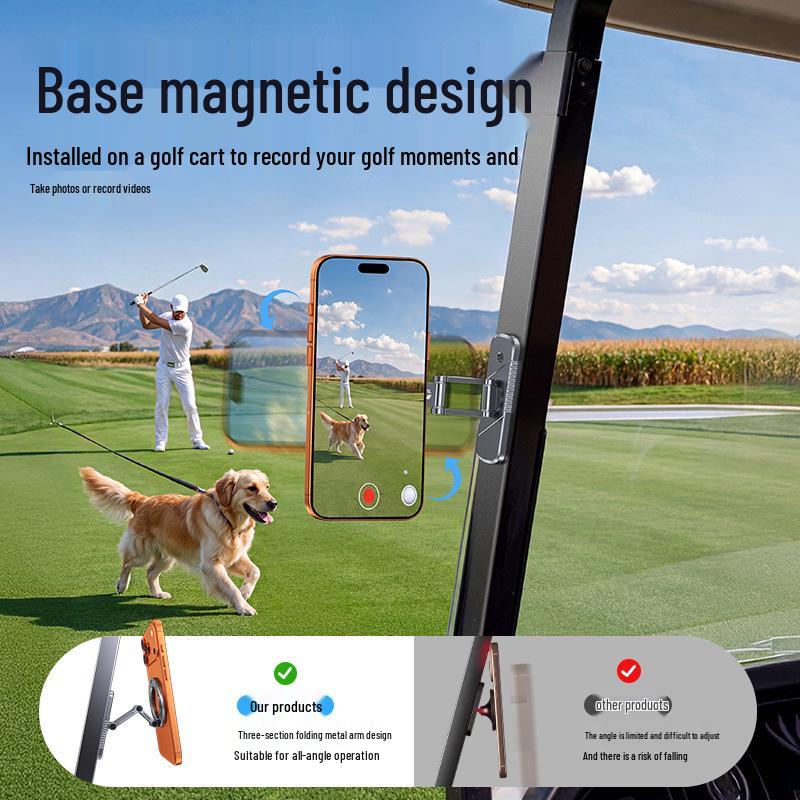 Suporte Magnético Universal de Telefone MagSafe Dupla Face para Carrinhos de Golfe e Academias