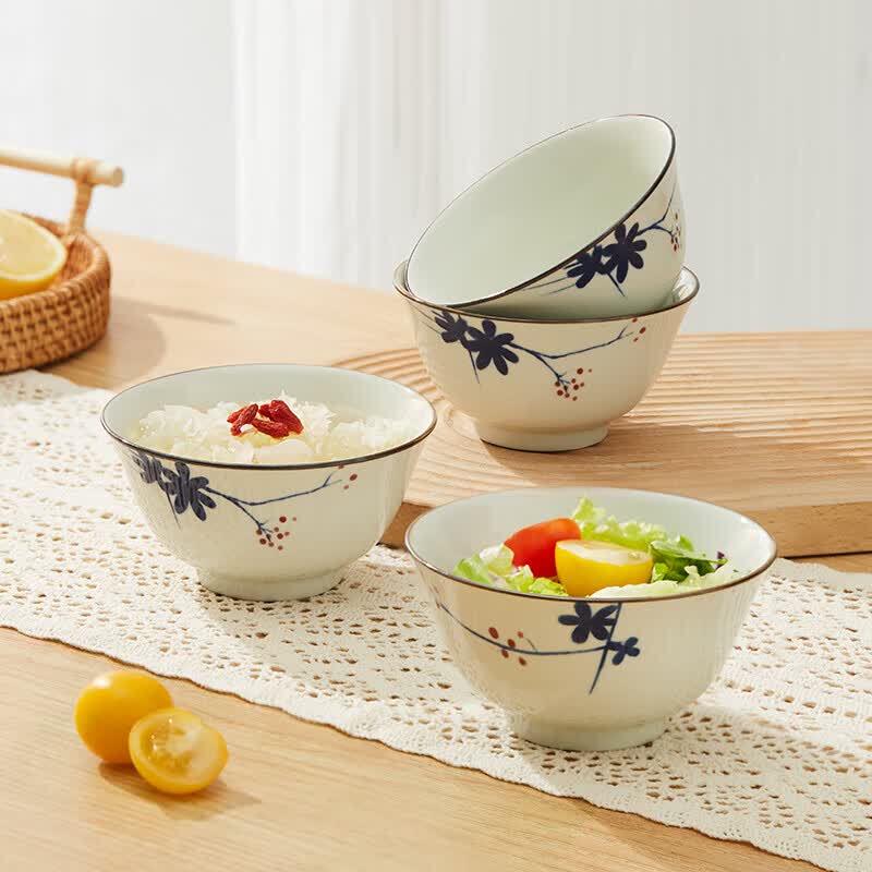 JINGREPUBLIC Floral Ceramic Bowl Set