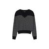 Lap V Neck Stripe Color Knit As1kh261