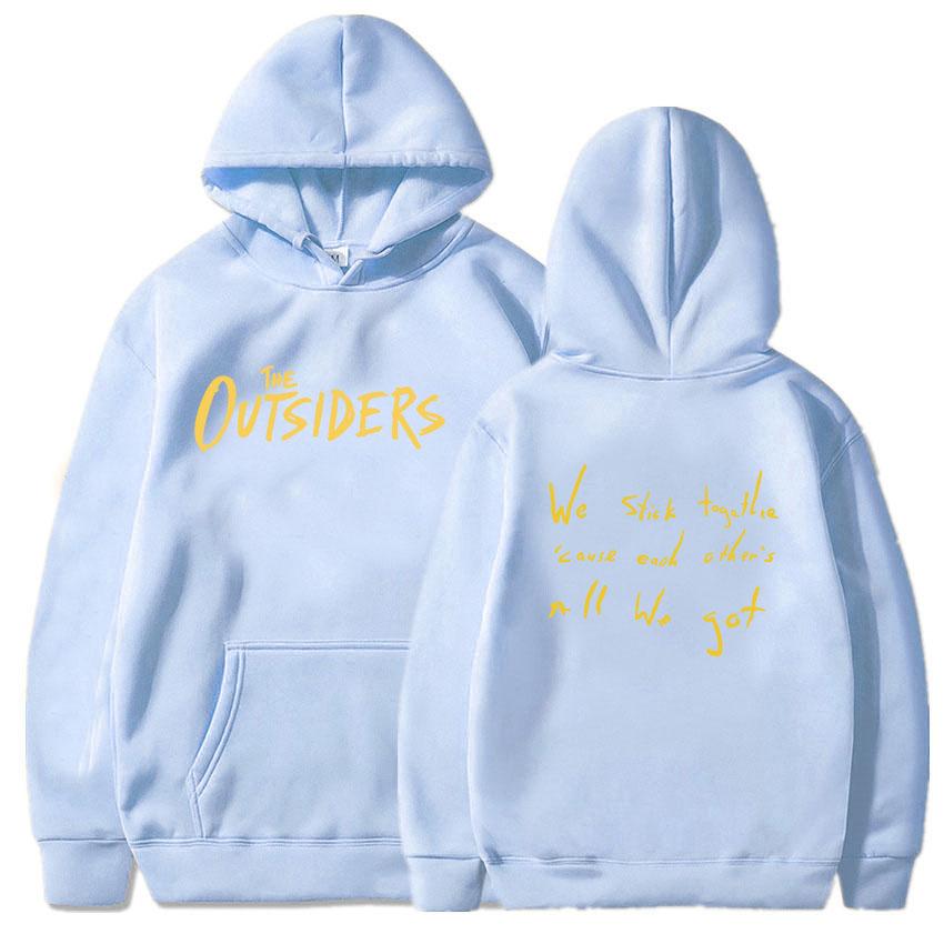 Autumn/Winter The Outsiders Printed Hoodie Women's Sudaderas Para Mujer Hip Hop Men's and Women's Street Wear Winter Warm Hoodie