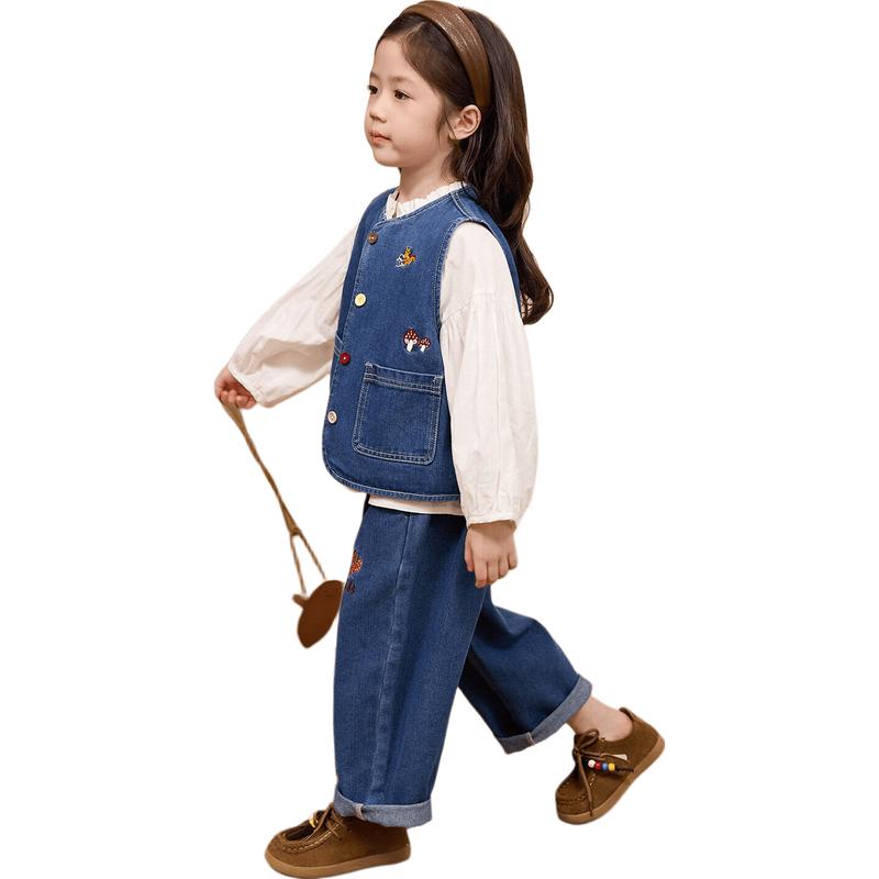 LUSON Baby Girl Fashion Denim Vest