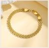 Waterproof Mesh Chain Bracelet Adjustable, 18k Gold Plated Link Braeclet  Non Tarnish Wholesale Jewelry