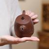 Yixing Zisha Teapot: Handmade, Engraved Han Duo Design with Original Ore Bottom Slot - Clear Tea Set.