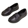 Soft sole one pedal comfortable non-slip versatile flat bottom women's leather shoes casual solid color women's shoes cover feet