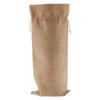 12 Stück Einfache Leinenstoff Weintasche mit Kordelzug Champagner Dekorative Hülle (Deep Linen)