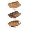 Handmade Oval Rattan Tray Fruit Basket Organizer Decorative Wicker Storage Basket for Candy Drinks Fruit Vegetables Table